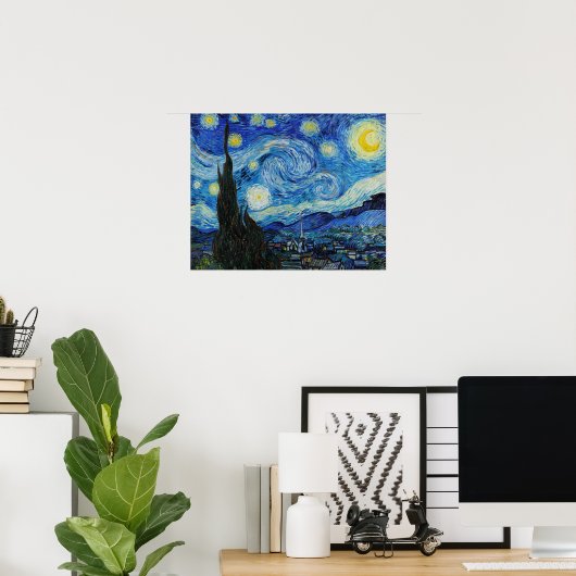 The Starry Night (1889) von Vincent Van Gogh Poster (Heimbüro)
