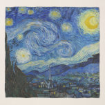 The Starry Night, 1889 von Vincent van Gogh Schal<br><div class="desc">The Starry Night,  1889 von Vincent van Gogh. Es zeigt den Blick von der Ostwand seines Asylzimmers in Saint-Rémy-de-Provence,  kurz vor Sonnenaufgang,  mit der Ergänzung eines imaginären Dorfes.</div>