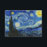 The Starry Night, 1889 von Vincent van Gogh Visitenkarte<br><div class="desc">The Starry Night,  1889 von Vincent van Gogh. Es zeigt den Blick von der Ostwand seines Asylzimmers in Saint-Rémy-de-Provence,  kurz vor Sonnenaufgang,  mit der Ergänzung eines imaginären Dorfes.</div>