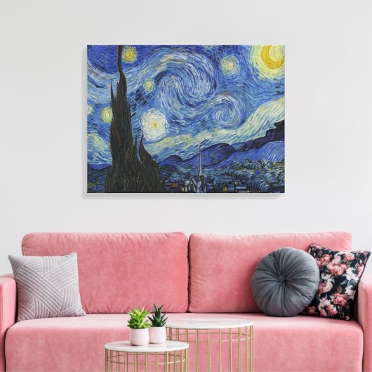 The Starry Night by Van Gogh Leinwanddruck (Insitu (Wohnzimmer))