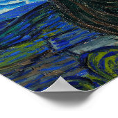 The Starry Night by Van Gogh  Poster (Ecke)