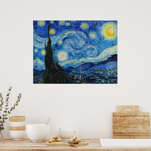The Starry Night by Van Gogh  Poster (Küche)