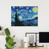 The Starry Night by Van Gogh  Poster (Heimbüro)