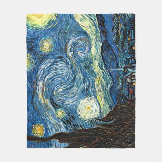 The Starry Night by Vincent Van Gogh Fleecedecke (Vorderseite)