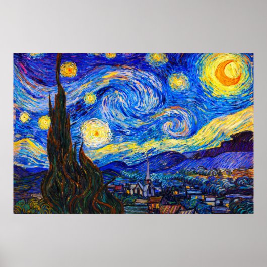 The Starry Night by Vincent van Gogh Poster (Vorne)