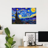 The Starry Night by Vincent van Gogh Poster (Heimbüro)