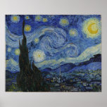 The Starry Night by Vincent van Gogh - poster<br><div class="desc">Die Starry Night von Vincent van Gogh wird im Museum of Modern Art (MoMA) in New York ausgestellt.</div>