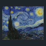 The Starry Night by Vincent van Gogh - poster<br><div class="desc">Die Starry Night von Vincent van Gogh wird im Museum of Modern Art (MoMA) in New York ausgestellt.</div>