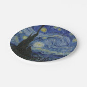 The Starry Night, oil painting, Vincent Van Gogh Pappteller (Schrägansicht)