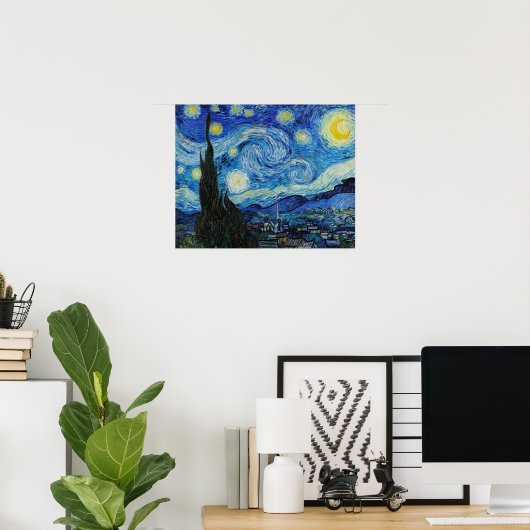 The Starry Night Van Gogh Art Print Poster (Heimbüro)