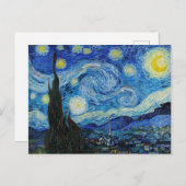 The Starry Night Van Gogh Art Print Postkarte (Vorne/Hinten)