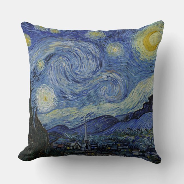 The Starry Night Vincent van Gogh 1889 Kissen (Vorderseite)