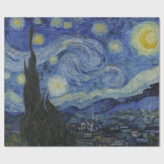 The Starry Night (Vincent van Gogh) (berühmte Kuns Geschenkpapier (Flach)