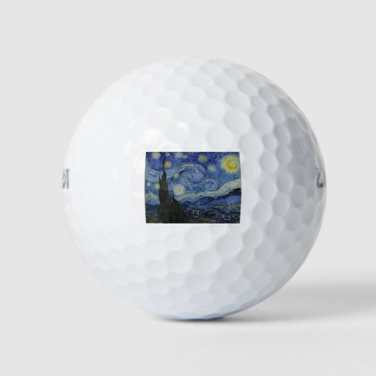 The Starry Night (Vincent van Gogh) (berühmte Kuns Golfball (Vorderseite)