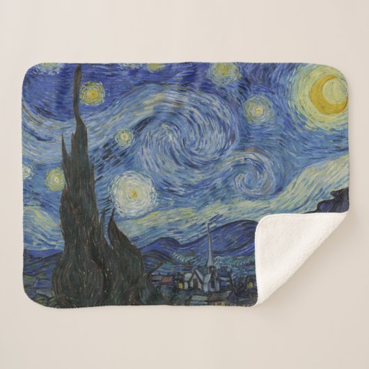 The Starry Night (Vincent van Gogh) (Famous Art) Sherpadecke (Vorderseite (Horizontal))