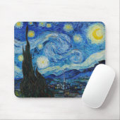 The Starry Night - Vincent Van Gogh Mousepad (Mit Mouse)