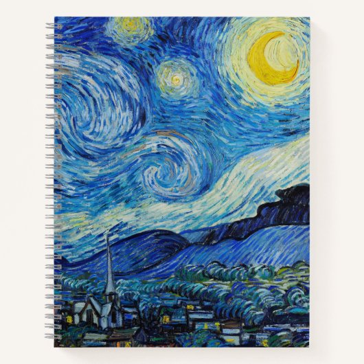 The Starry Night - Vincent Van Gogh Notizblock (Vorderseite)