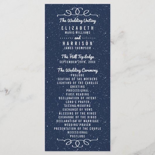 The Starry Night Wedding Collection - Programm (Vorderseite)