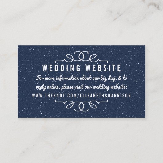 The Starry Night Wedding Collection - Website Begleitkarte (Vorderseite)
