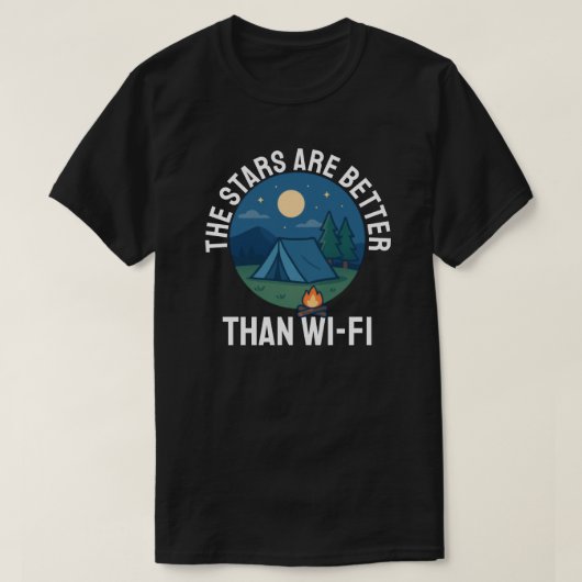The stars are better than Wi-Fi T-Shirt (Design vorne)