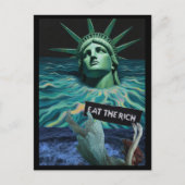 The Statue of Liberty Melts Surreal Collage Postkarte (Vorderseite)