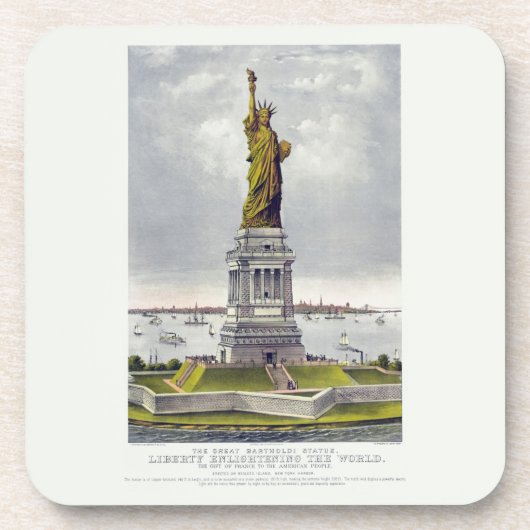 The Statue of Liberty, The Great Bartholdi Statue Getränkeuntersetzer (Vorderseite)