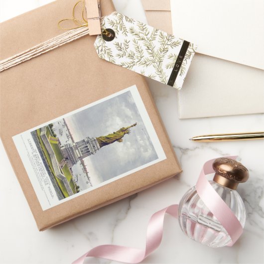 The Statue of Liberty, The Great Bartholdi Statue Rechteckiger Aufkleber (Schenken)