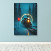 The Steam Giant in Sunlit Snow Leinwanddruck (Insitu (Holzboden))