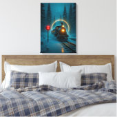 The Steam Giant in Sunlit Snow Leinwanddruck (Insitu (Schlafzimmer))