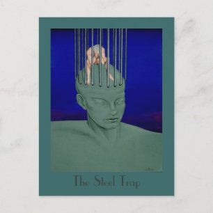 "The Steel Trap" Surreal Fantasy Art Postcard Postkarte