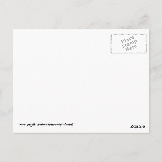 THE STEPS OF FREEMASONRY POSTKARTE (Rückseite)