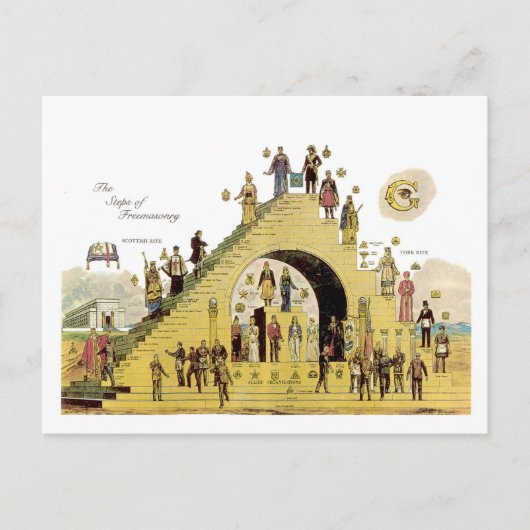 THE STEPS OF FREEMASONRY POSTKARTE (Vorderseite)