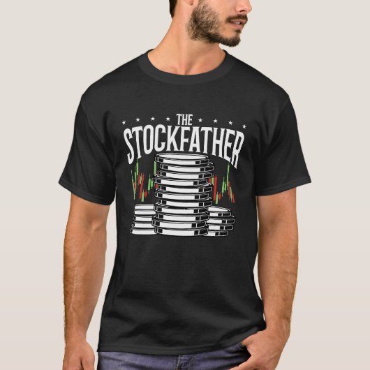 The Stockfather Cryptocurrency Blockchain Best Dad T-Shirt (Vorderseite)