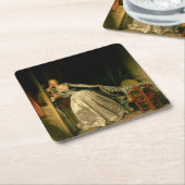 The Stolen Kiss Fragonard Rechteckiger Pappuntersetzer (angewinkelt)