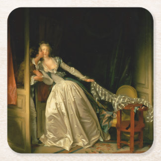 The Stolen Kiss Fragonard Rechteckiger Pappuntersetzer