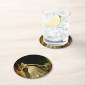 The Stolen Kiss Fragonard Runder Pappuntersetzer (Vor Ort)