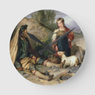 The Stone Breaker and his Daughter, 1830 Runde Wanduhr
