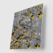 The Stone wall Quadratische Wanduhr (Winkel)