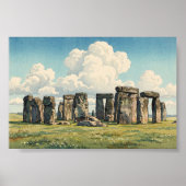 The Stonehenge Japanese Woodblock Print Poster (Vorne)