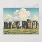 The Stonehenge Japanese Woodblock Print Postkarte (Vorderseite)