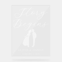 The Story Begins Personalized Wedding Welcome