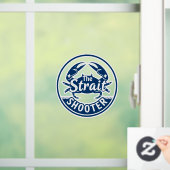The Strait Shooter Coastal Crab Logo Window Cling Fensteraufkleber (Zuhause)