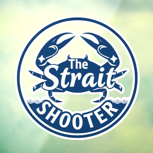 The Strait Shooter Coastal Crab Logo Window Cling Fensteraufkleber (Blatt 3)