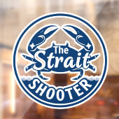 The Strait Shooter Coastal Crab Logo Window Cling Fensteraufkleber (Blatt 2)