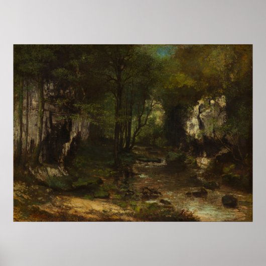 The Stream - Gustave Courbet Kunst Poster (Vorne)