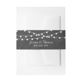 The String Lights On Chalkboard Wedding Collection Einladungsbanderole (Vorderseite Beispiel)
