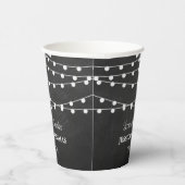 The String Lights On Chalkboard Wedding Collection Pappbecher (Rechts)