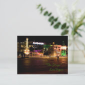 The Strip @ Night Las Vegas Postkarte #3 (Stehend Vorderseite)