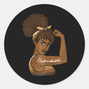 The Strong Afro Woman Black History Month Men Wo Runder Aufkleber