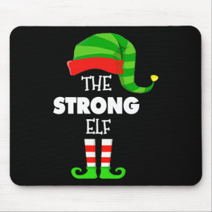 The Strong Elf Group Matching Family Christmas Pjs Mousepad